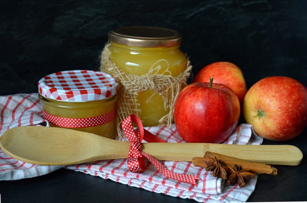 apple compote, apple harvest, applesauce